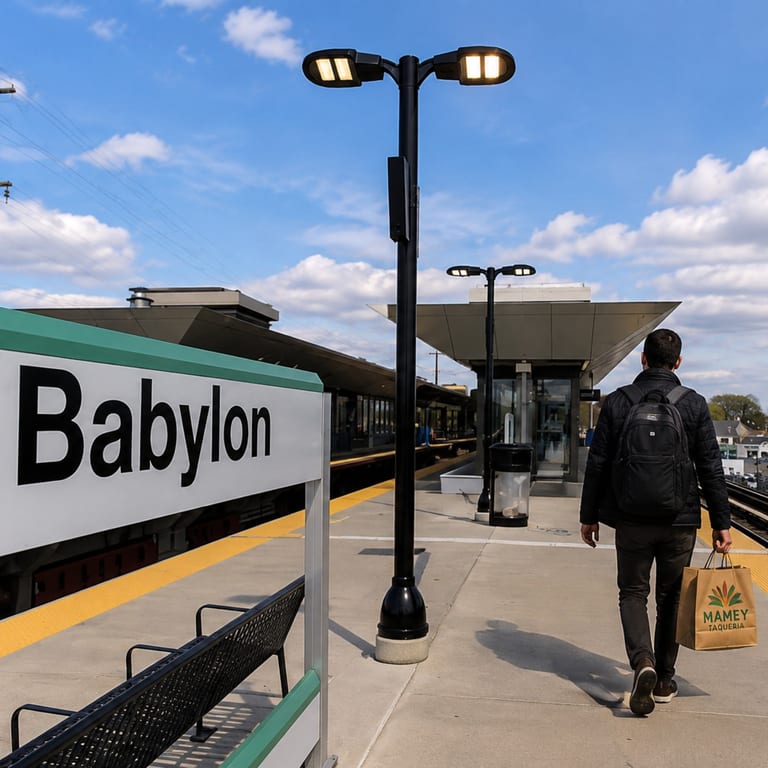 Steps From Babylon Train Station